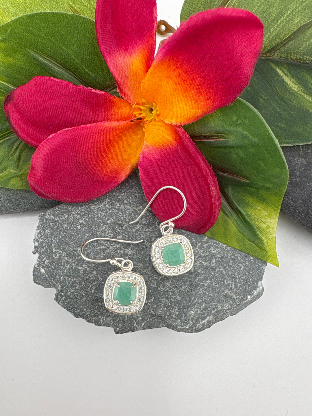 Gemstone w/Cubic Zirconia Earrings