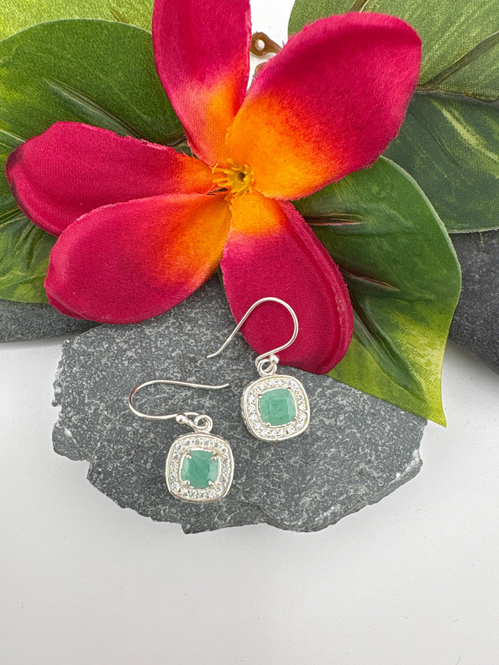 Gemstone w/Cubic Zirconia Earrings