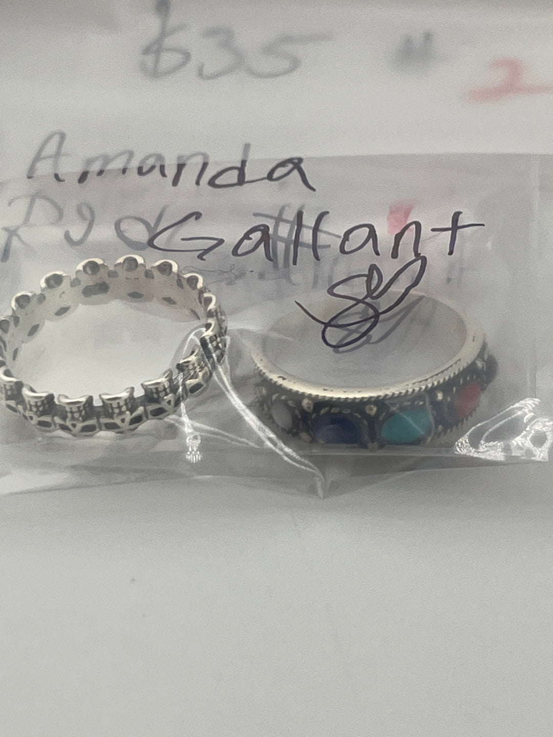 AM SHOW 48HR RESERVED FOR: Amanda Gallant - 10/23/2025 FL tiktok Live Show - 2 Sterling Silver Items