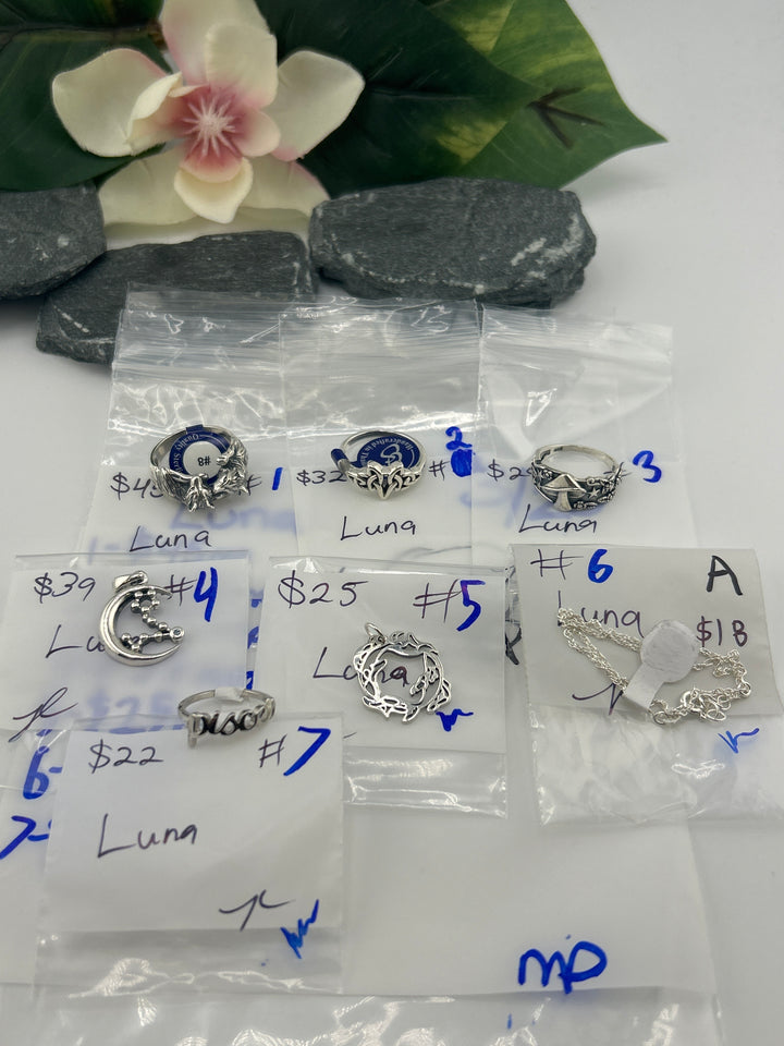 RESERVED FOR: Luna  - 3/20/2025 Live Show - 7 Sterling Silver Items