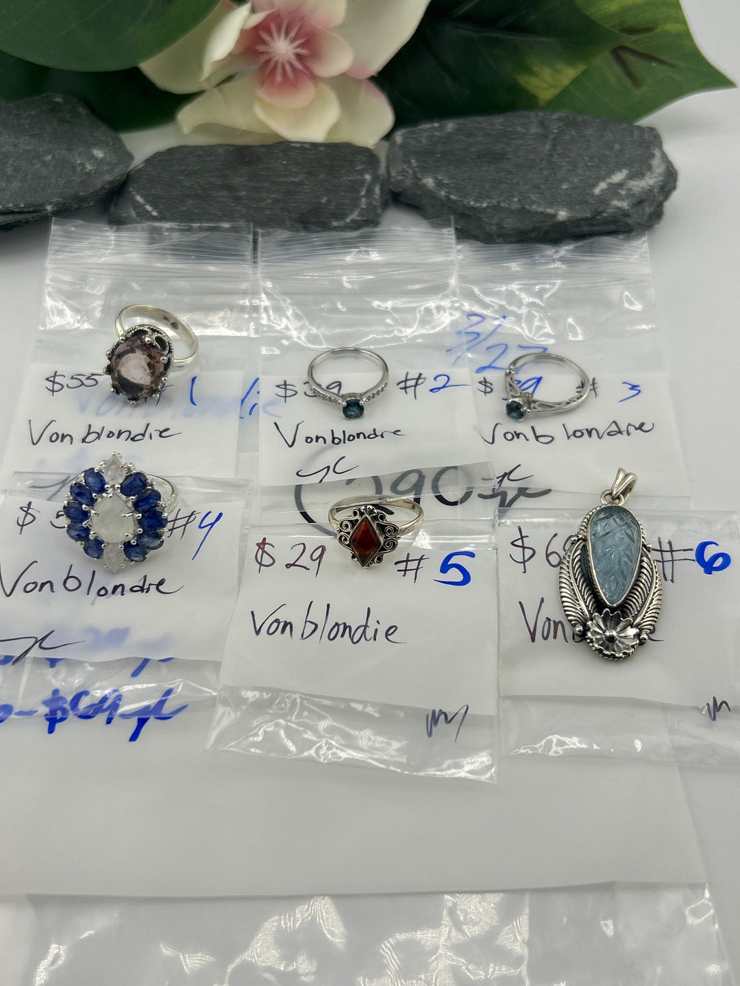 RESERVED FOR: Vonblondie - 3/27/2025 tiktok Live Show - 6 Sterling Silver Items