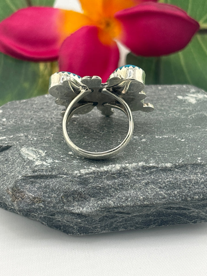 American Turquoise Dragonfly Ring Size 7