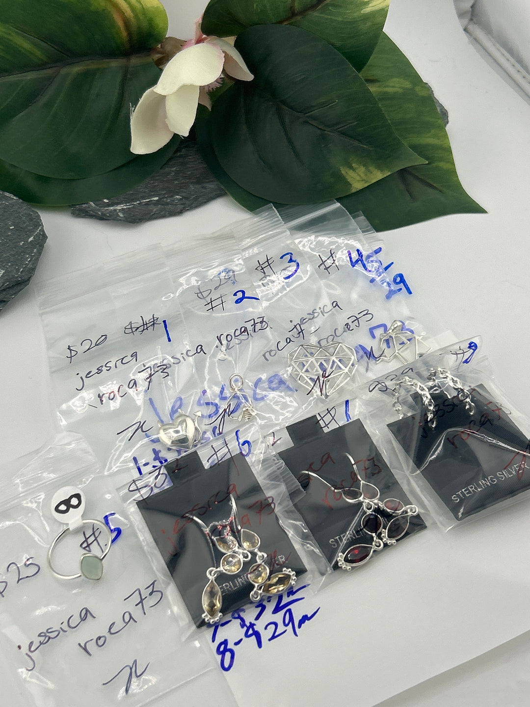 RESERVED FOR: jessicaroca73 - 5/29/2025 tiktok Live Show - 8 Sterling Silver Items