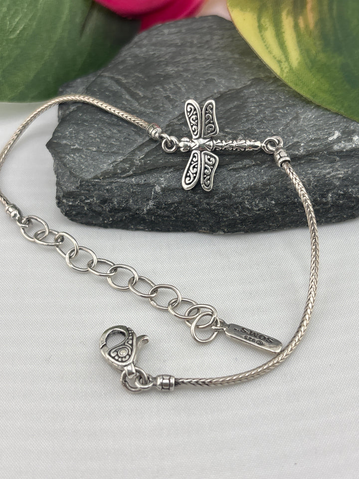 Designer SOMS 925 Sterling Silver Dragonfly Bracelet