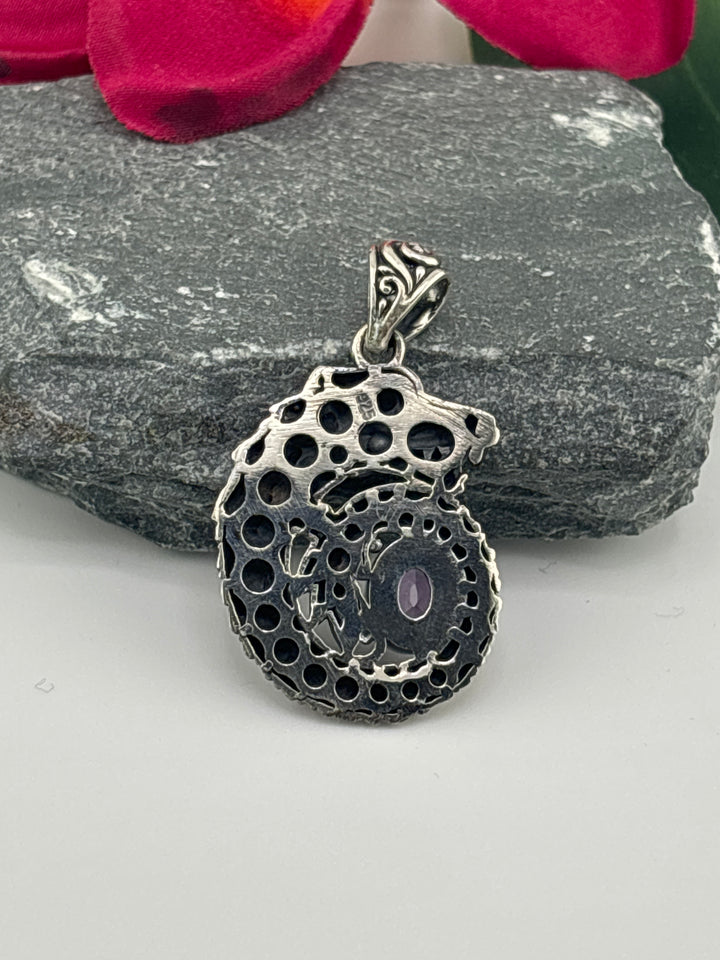 Bali Amethyst Dragon Pendant