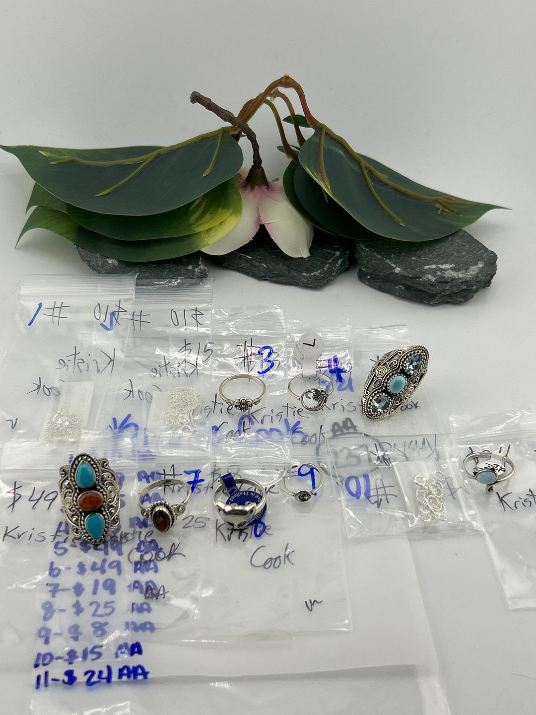 RESERVED FOR: Kristie Cook- 5/21/2025 tiktok Live Show - 11 Sterling Silver Items
