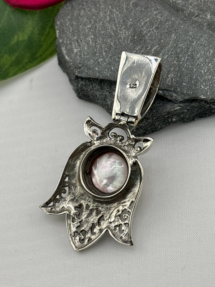 Pink Mabe Pearl Bali Pendant