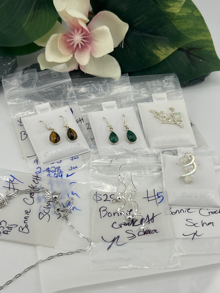 RESERVED FOR:  Bonnie Crockett Scha - 4/17/2025 tiktok Live Show - 6 Sterling Silver Items