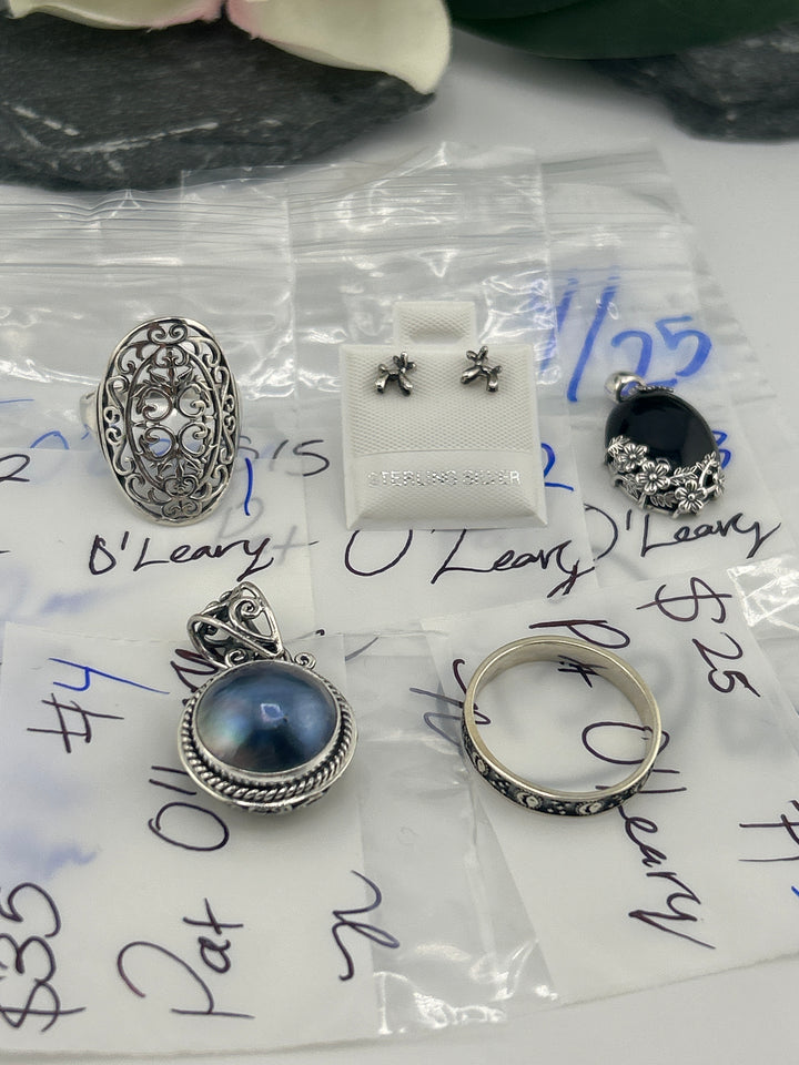 RESERVED FOR: Pat O'Leary - 4/25/2025 tiktok Live Show - 5 Sterling Silver Items
