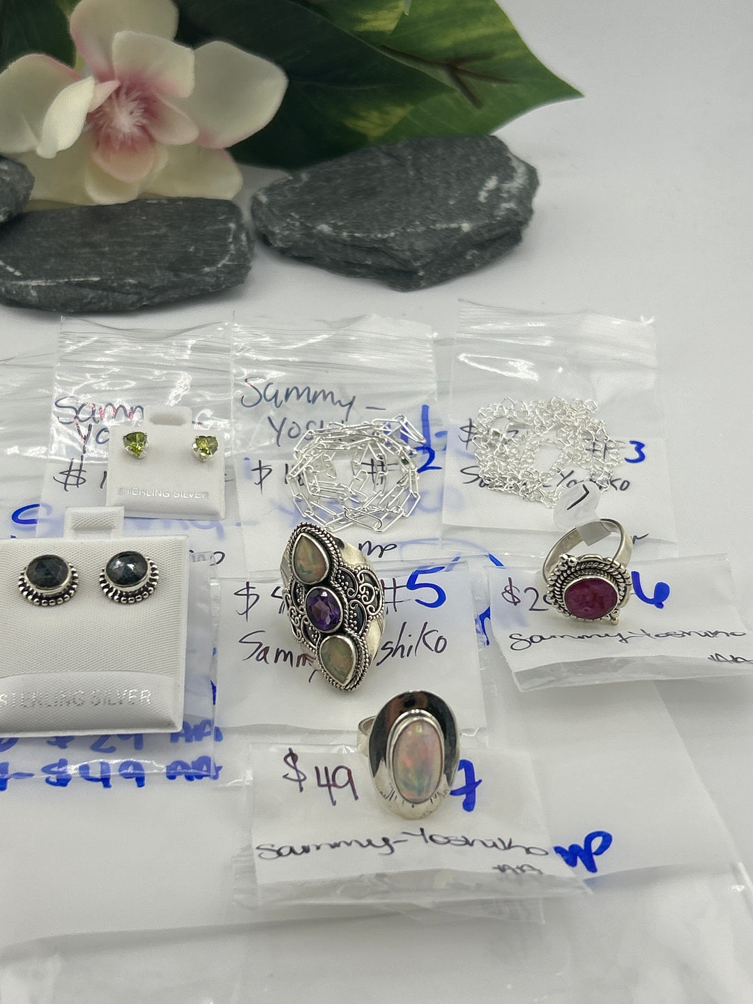 RESERVED FOR: sammy_yoshiko - 4/2/2025 Tiktok Live Show - 7 Sterling Silver Items