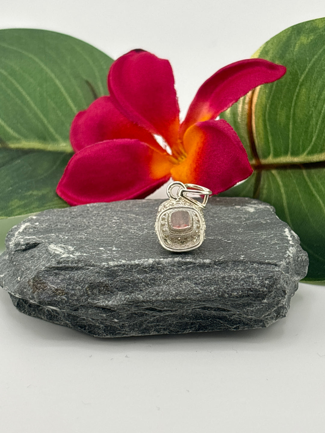 Morganite w/CZ Pendant
