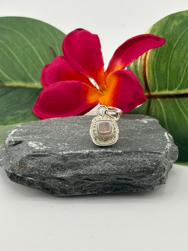 Morganite w/CZ Pendant
