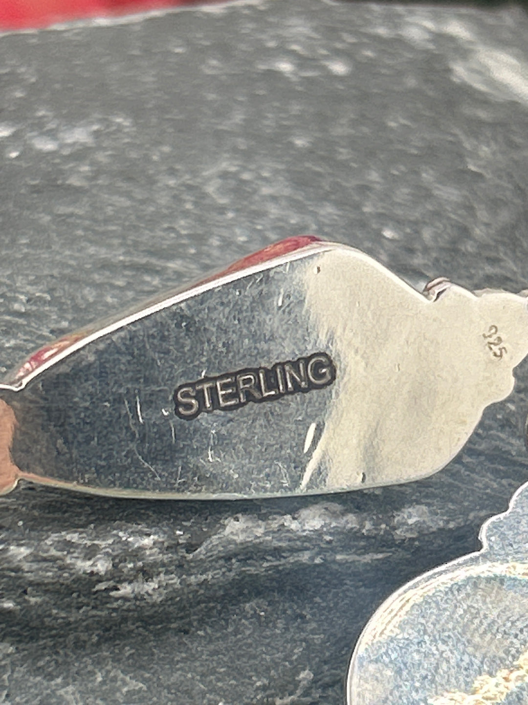 Southwest 925 Sterling Silver Triple Dry Creek Turquoise Bracelet