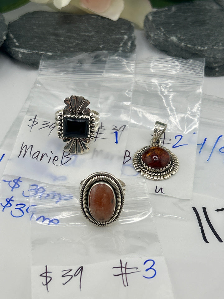 RESERVED FOR: MarieB  - 4/9/2025 tiktok Live Show - 3 Sterling Silver Items