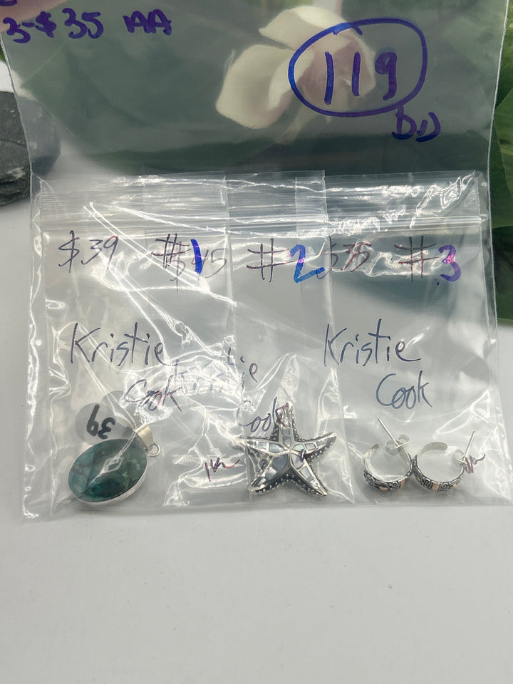 RESERVED FOR: Kristie Cook - 6/7/2025 FL tiktok Live Show - 3 Sterling Silver Items