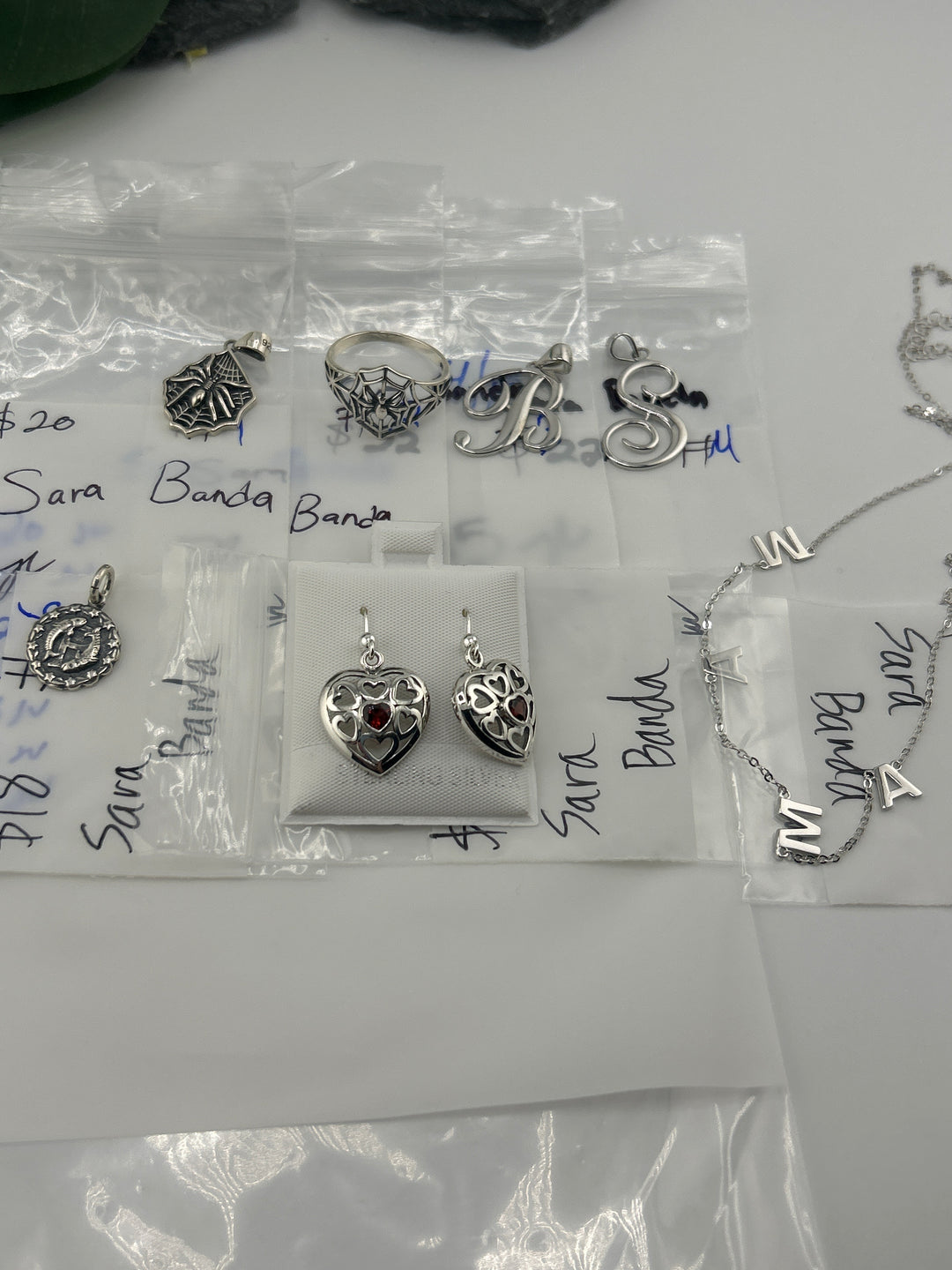RESERVED FOR: Sara Banda- 4/10/2025 tiktok Live Show - 7 Sterling Silver Items