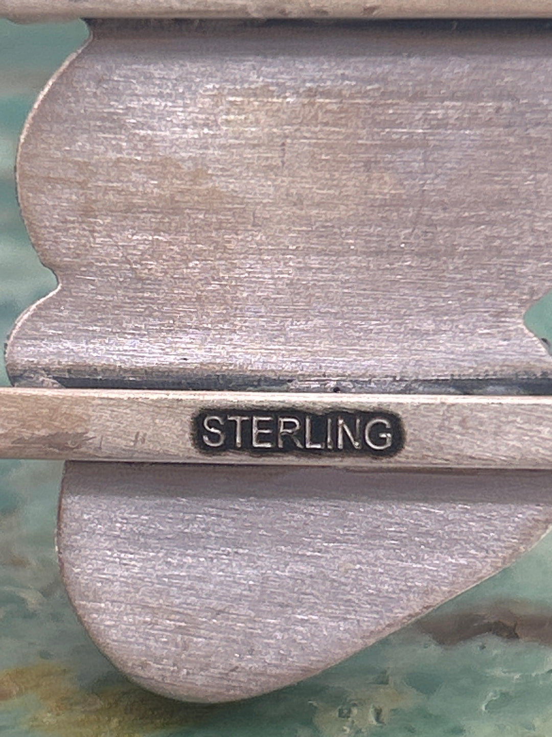 Southwest 925 Sterling Silver Triple Dry Creek Turquoise Cuff