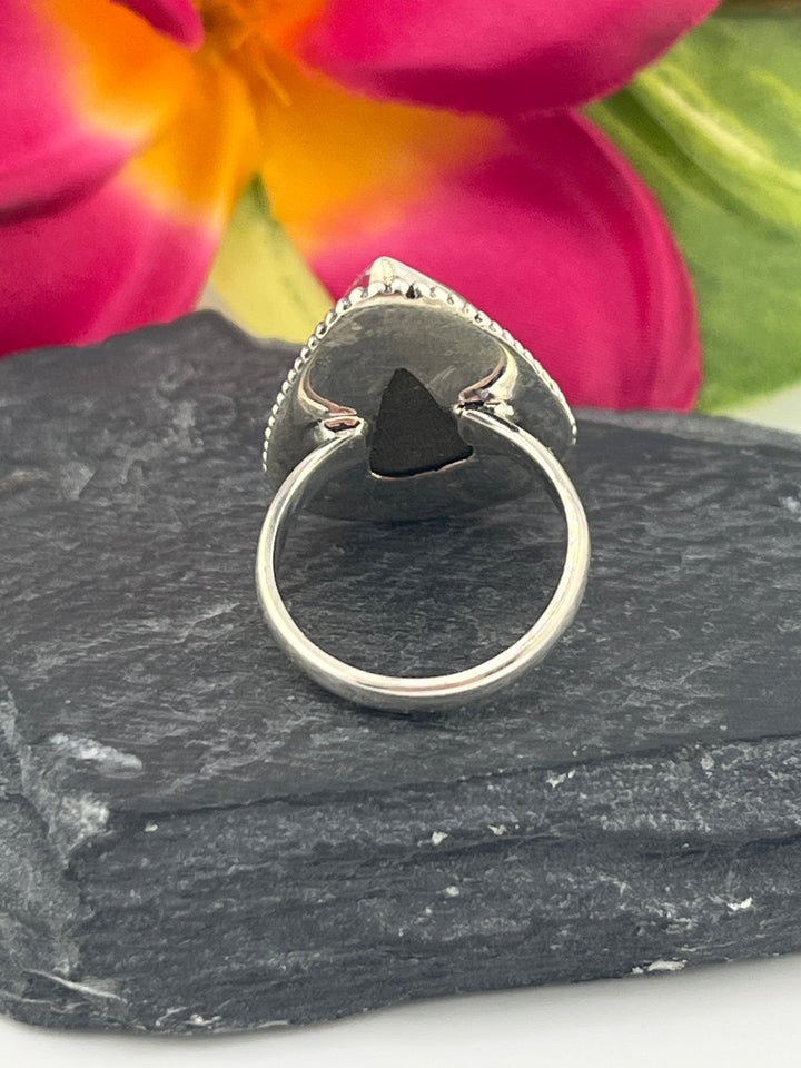 Titanium Druzy and 925 Sterling Silver Ring