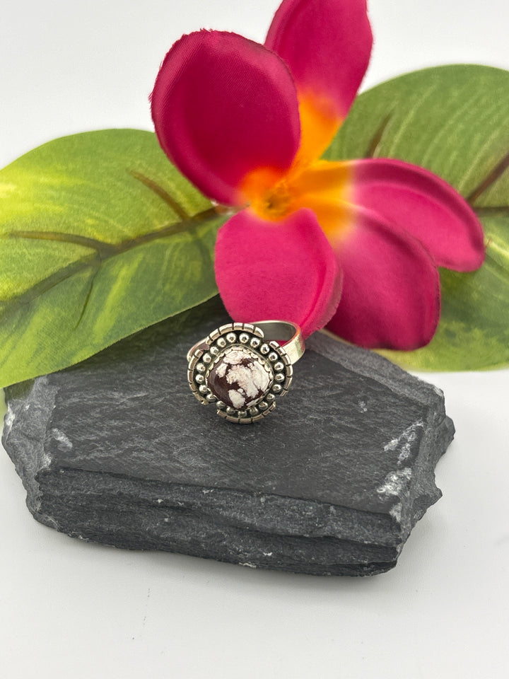 Wild horse jasper and 925 Sterling Silver Ring
