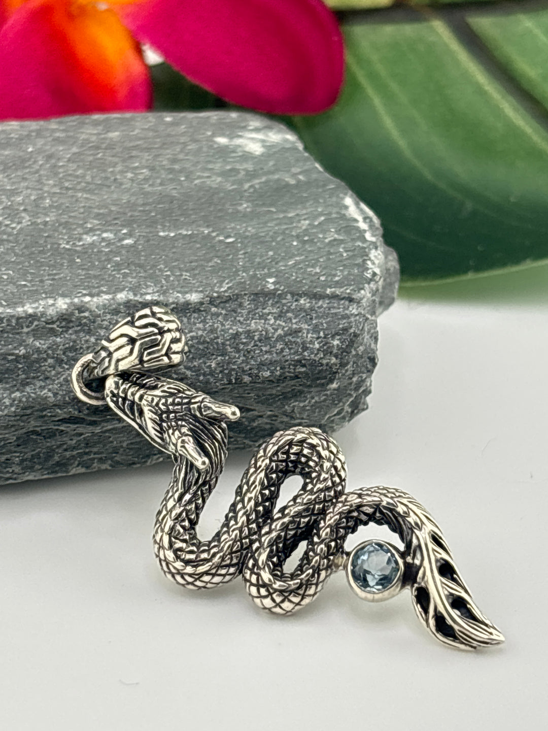 Bali Topaz Dragon Pendant