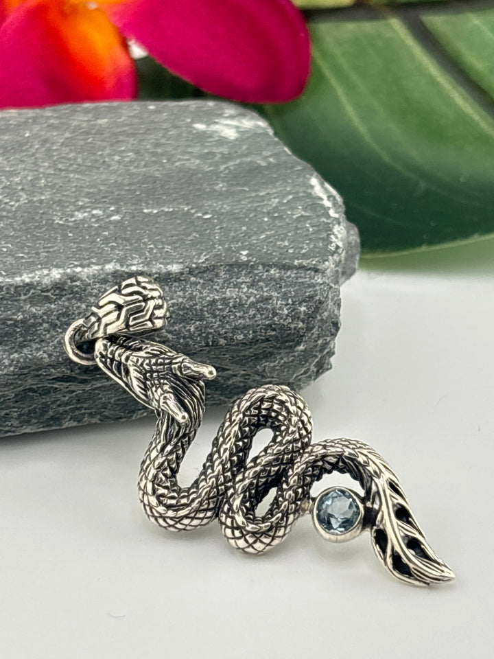 Bali Topaz Dragon Pendant