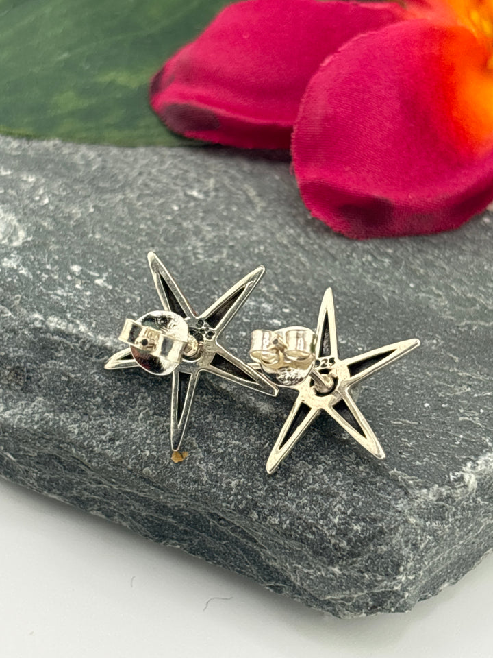 Larimar Starfish Stud Earrings