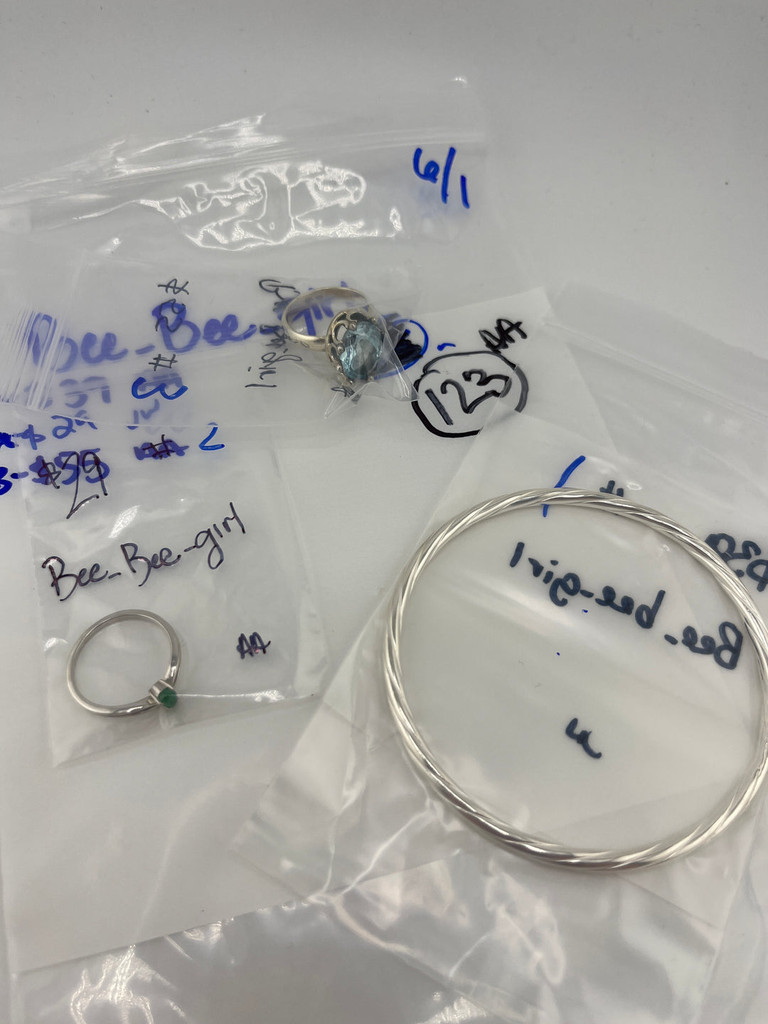 RESERVED FOR: Bee_Bee_girl - 6/1/2025 tiktok Live Show - 3 Sterling Silver Items
