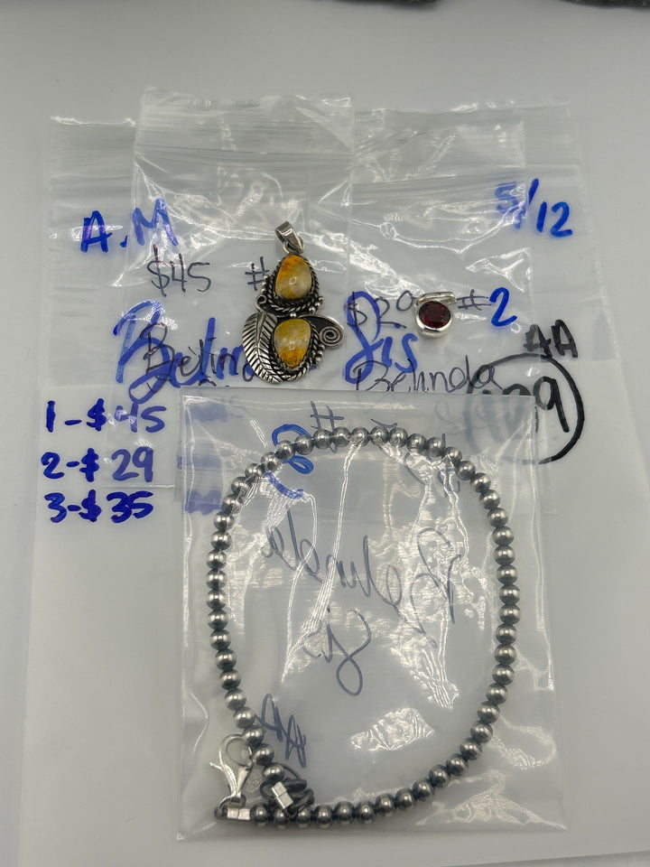 RESERVED FOR: Belinda Sis- 5/12/2025 tiktok A.M Live Show - 3 Sterling Silver Items