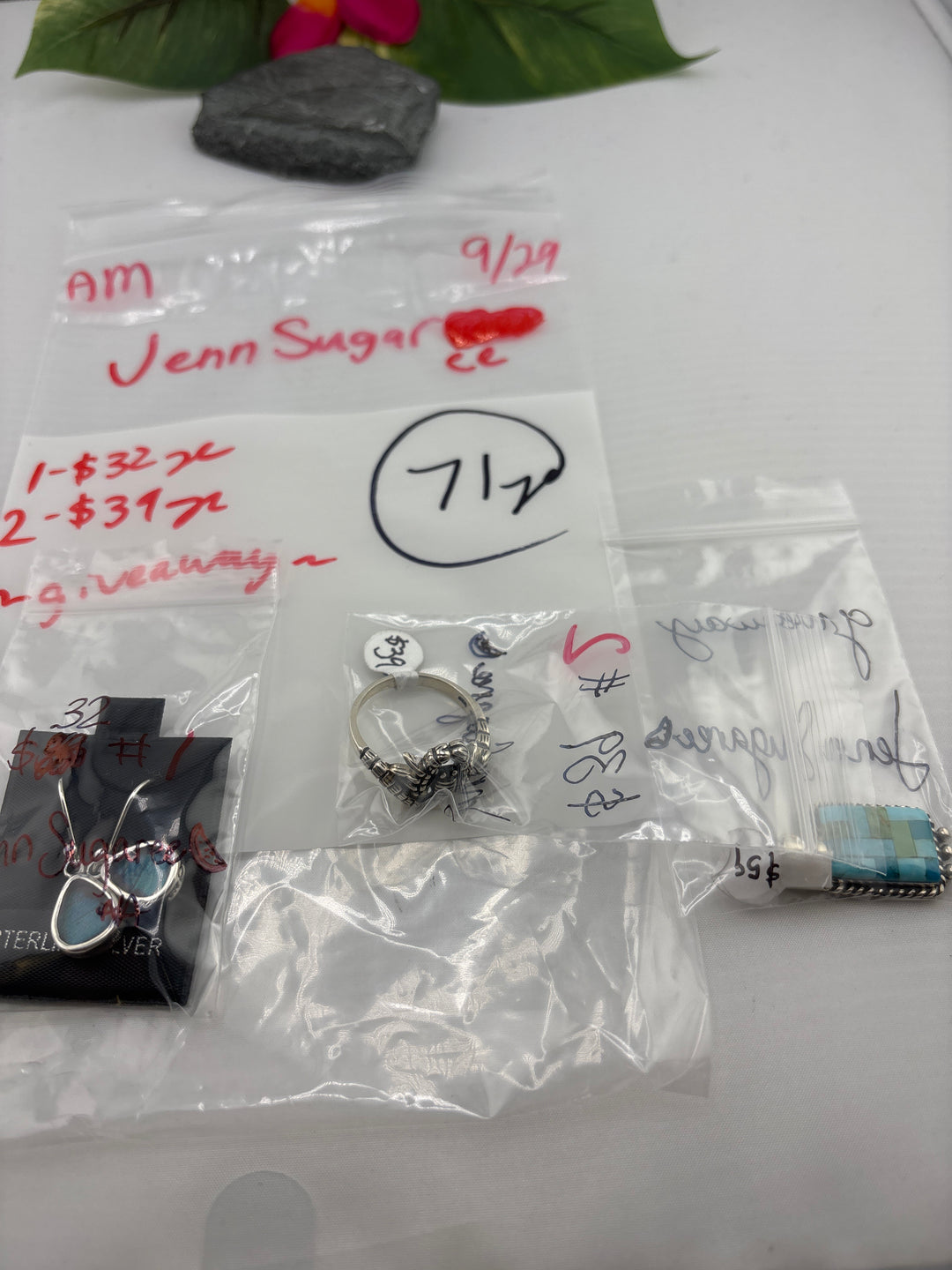 AM SHOW 48HR RESERVED FOR: Jenn Sugaree - 9/29/2025 FL tiktok Live Show - 3 Sterling Silver Items