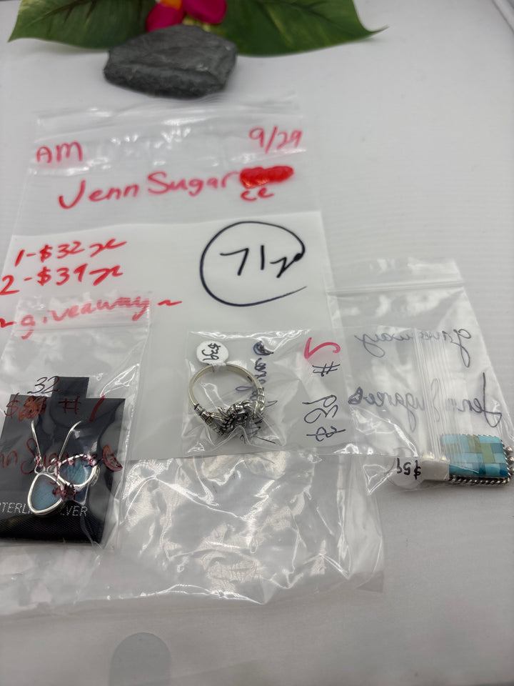 AM SHOW 48HR RESERVED FOR: Jenn Sugaree - 9/29/2025 FL tiktok Live Show - 3 Sterling Silver Items