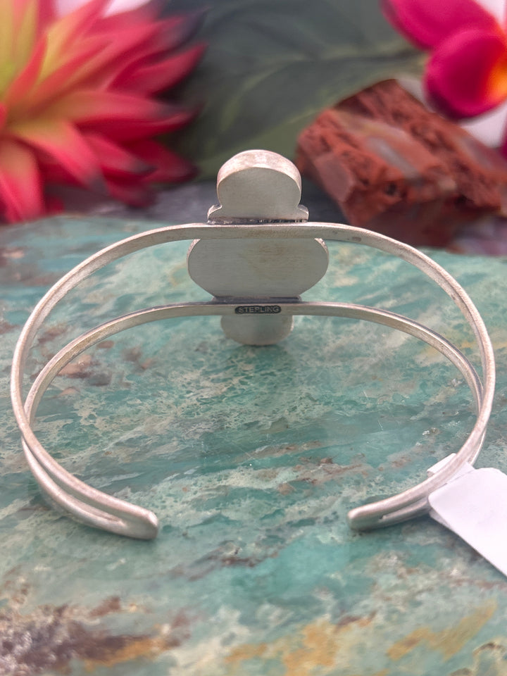 Southwest 925 Sterling Silver Triple Orange Spiny Oyster Cuff