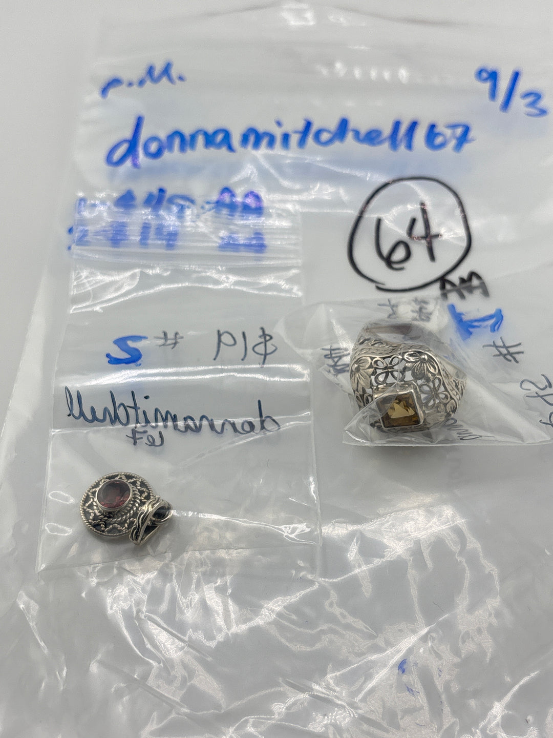 PM SHOW 48HR - RESERVED FOR: donnamitchell67 - 9/03/2025 FL tiktok Live Show - 2 Sterling Silver Items