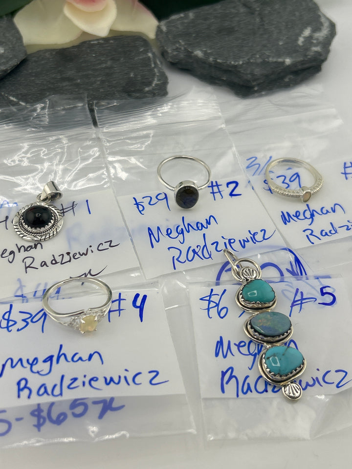 RESERVED FOR: Meghan Radziewicz - 3/28/2025 tiktok Live Show -5  Sterling Silver Items