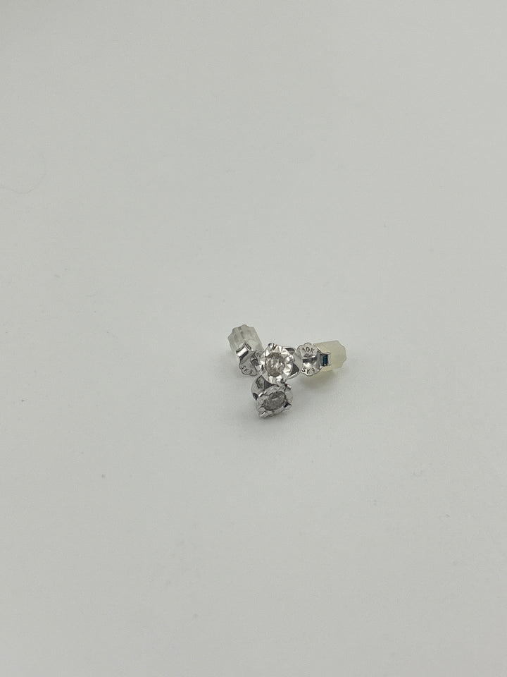 10K White Gold Post-Back Studs