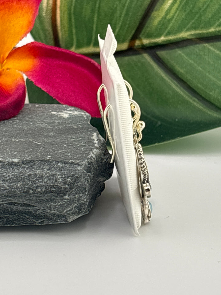 Larimar Mermaid Dangle Earrings