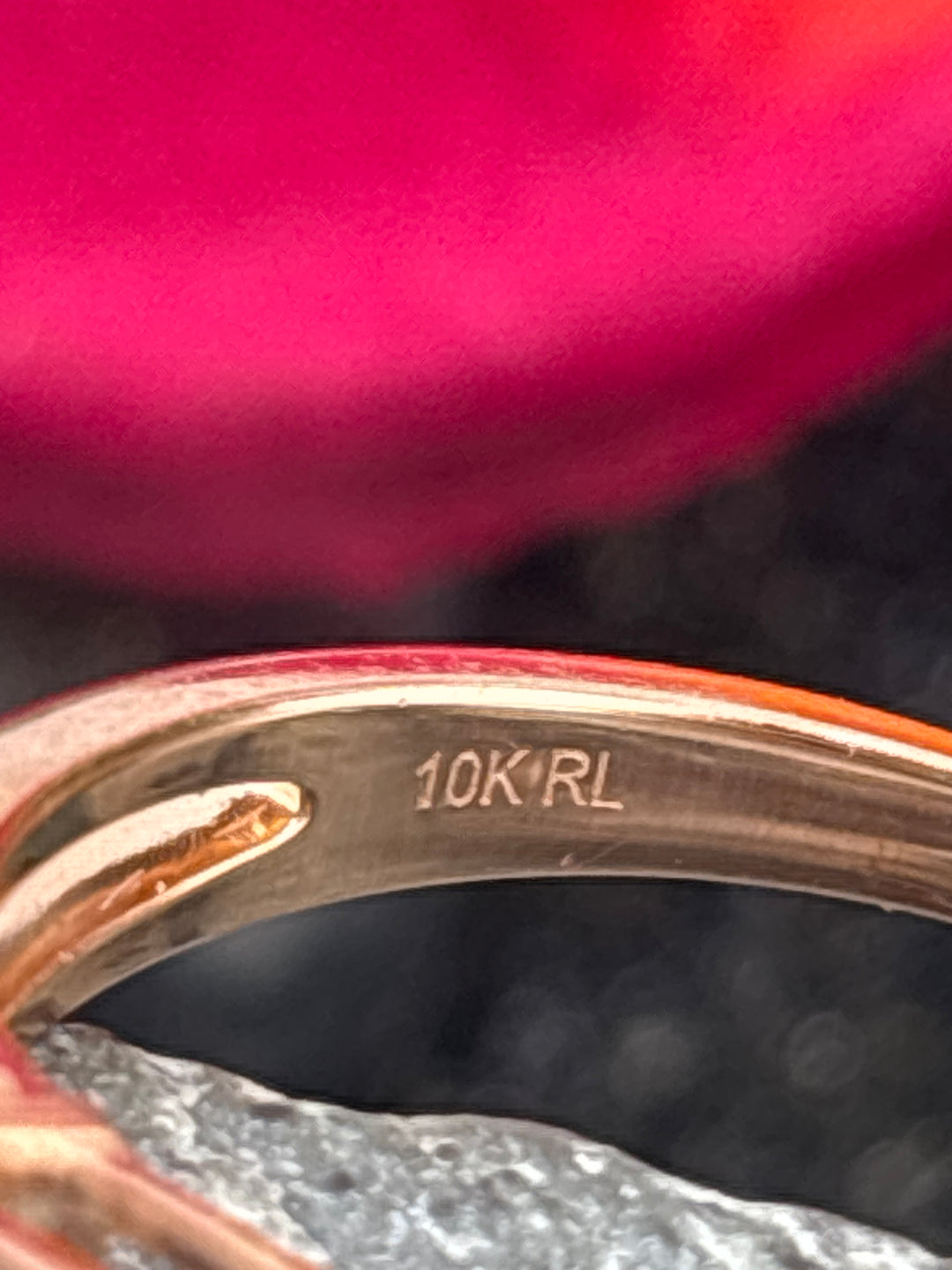 10k Rose Gold, Natural Diamonds and London Blue Topaz Ring Size 7