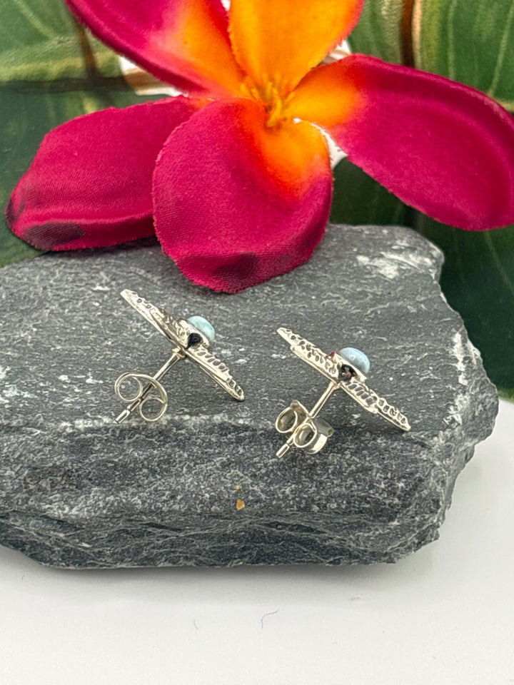 Larimar Starfish Stud Earrings