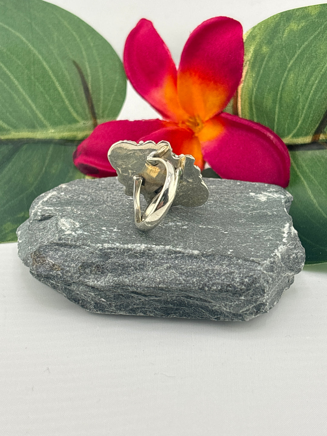 Spiny Oyster Copper Turquoise Ring Size 6