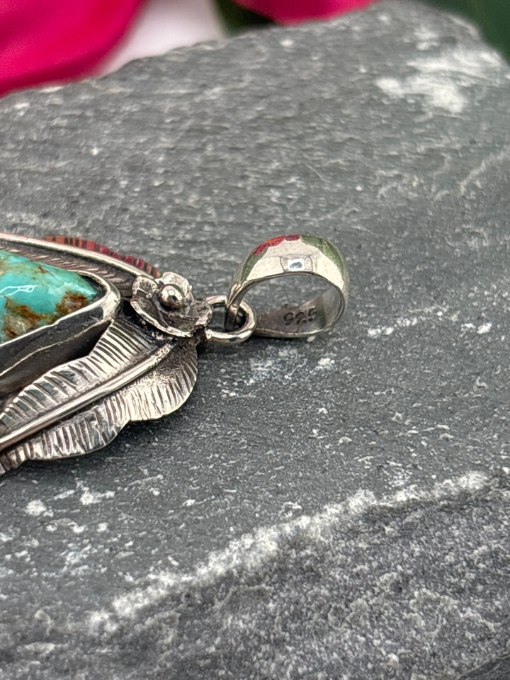 Raw Kingman Turquoise Pendant