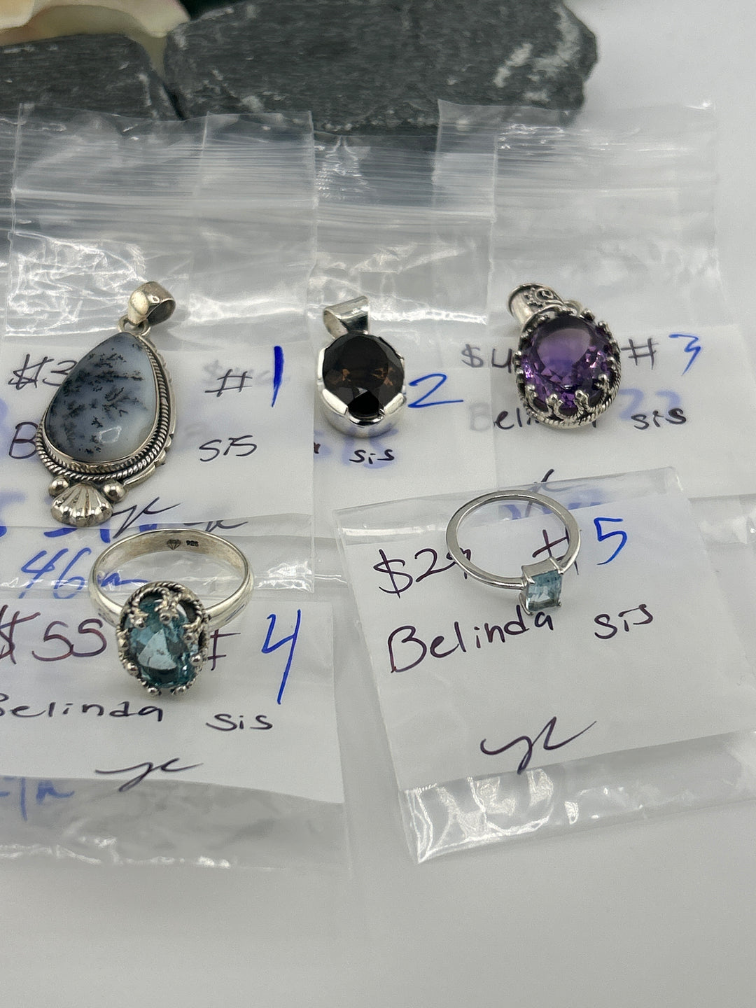 RESERVED FOR: Belinda sis - 3/27/2025 tiktok Live Show - 5 Sterling Silver Items