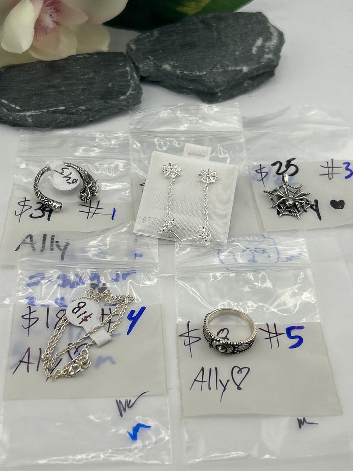 RESERVED FOR: Ally- 2/22/2025 Show -5 Sterling Silver Items