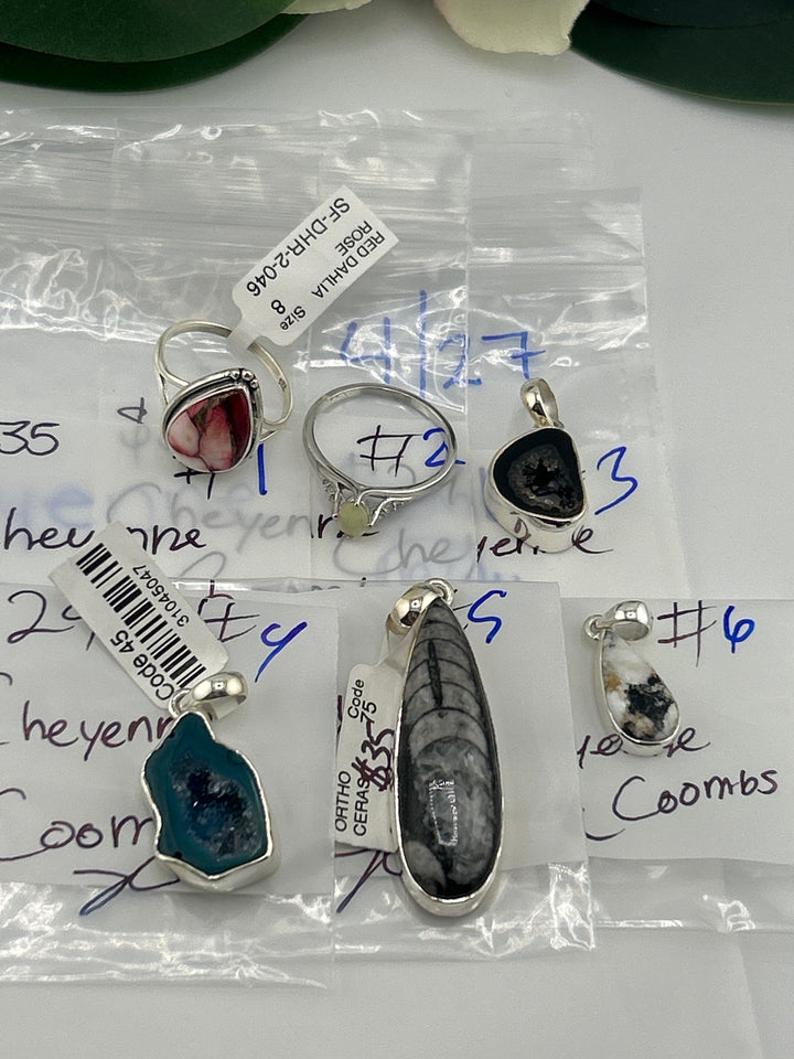 RESERVED FOR: Cheyenne Coombs - 4/27/2025 tiktok Live Show -6  Sterling Silver Items