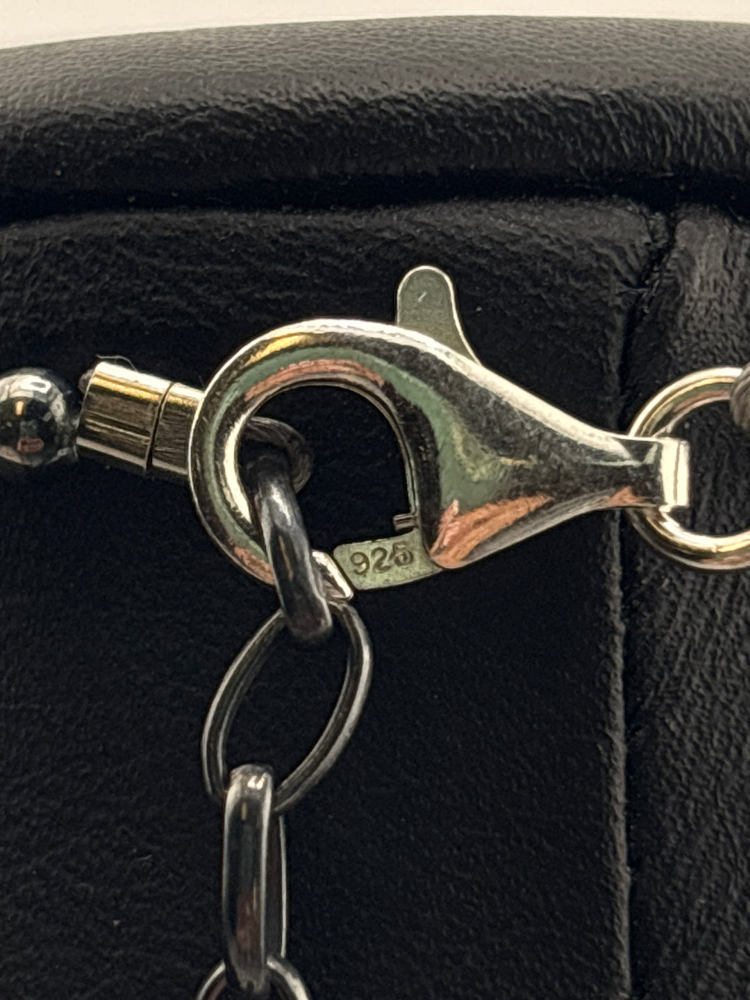 3-6mm 7"+1" Oxidized 925 Sterling Silver Bead Bracelet