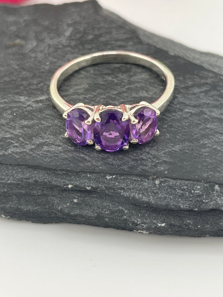 Amethyst and 925 Sterling Silver Ring