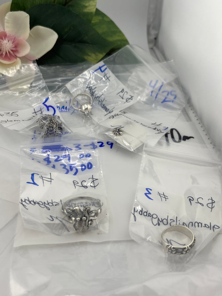RESERVED FOR: glamnailsbygabby - 4/25/2025 tiktok Live Show - 5 Sterling Silver Items