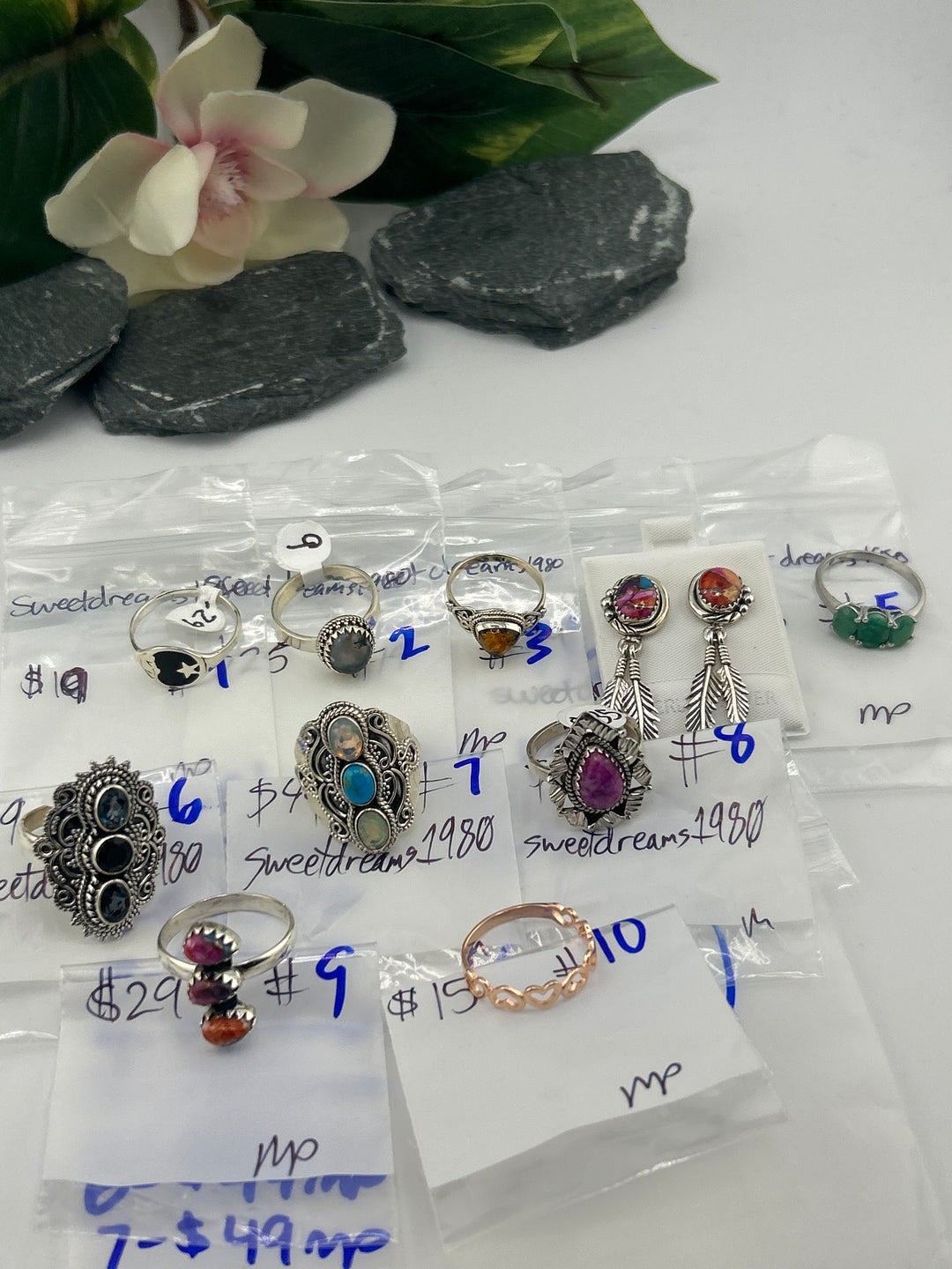 RESERVED FOR: sweetdreams1980 - 4/2/2025 Tiktok Live Show - 10 Sterling Silver Items