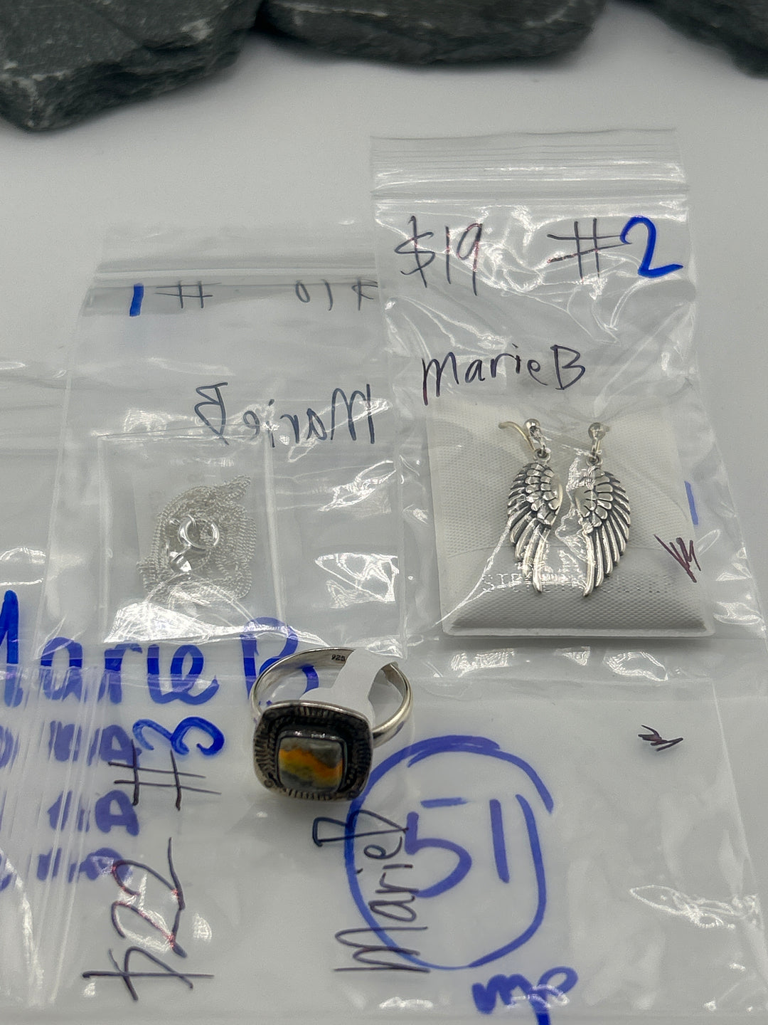 RESERVED FOR: Marie B - 5/21/2025 tiktok Live Show - 3 Sterling Silver Items