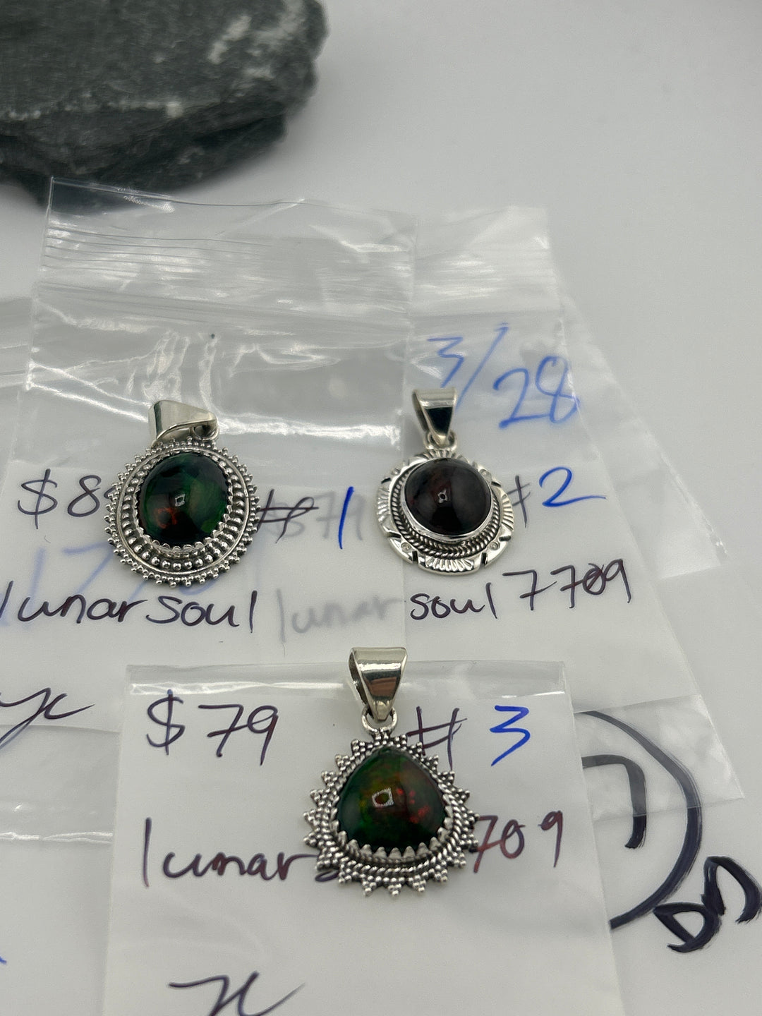 RESERVED FOR: lunarsoul7709 - 3/28/2025 tiktok Live Show - 3 Sterling Silver Items