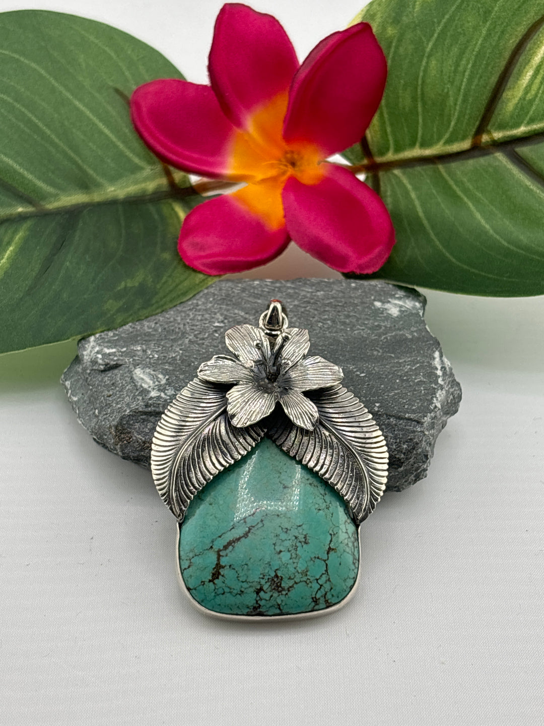 Statement Bali Hubei Turquoise Pendant