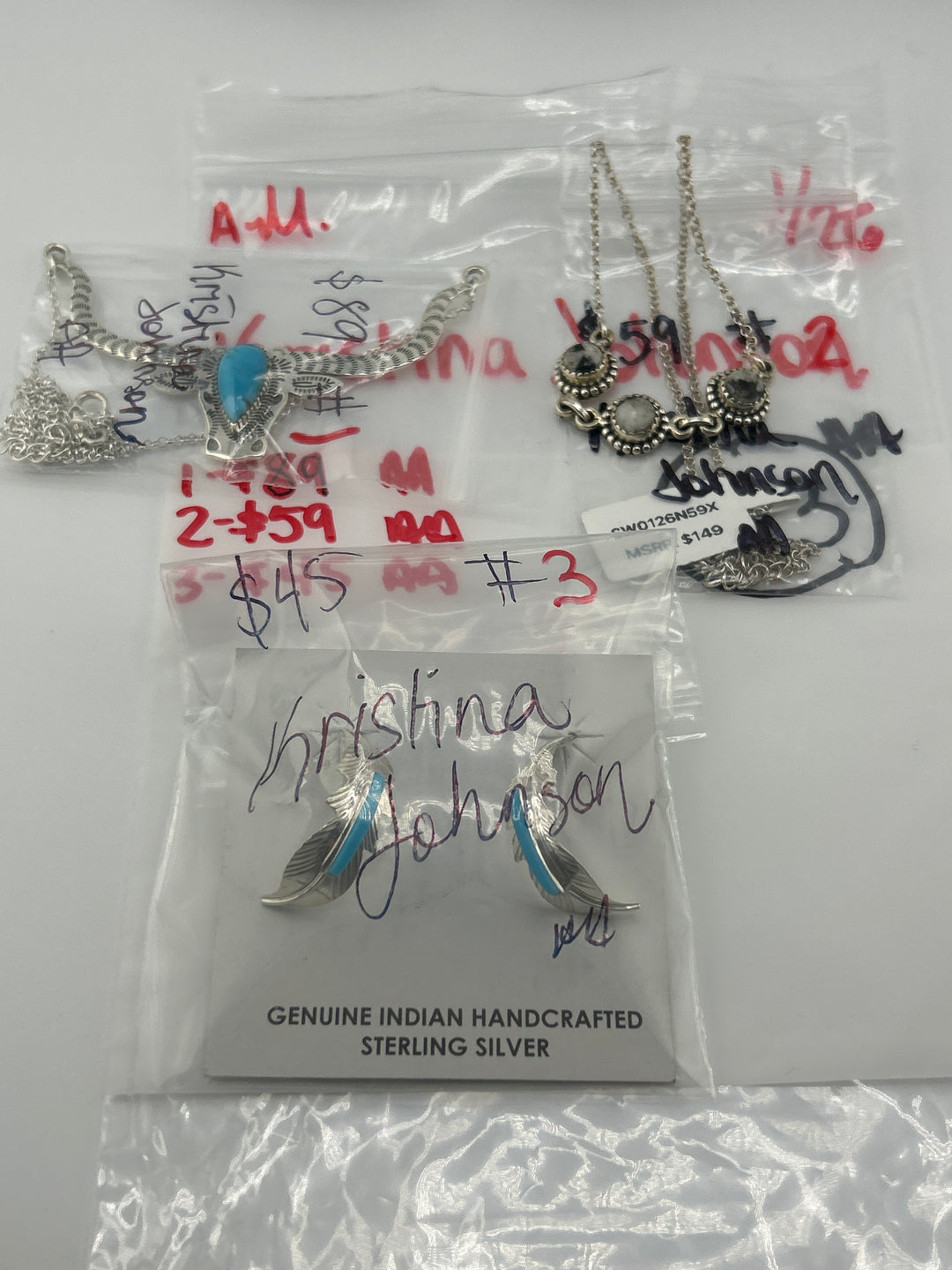 Kristina Johnson - 1/26/26 - 3 925 Sterling Silver Items